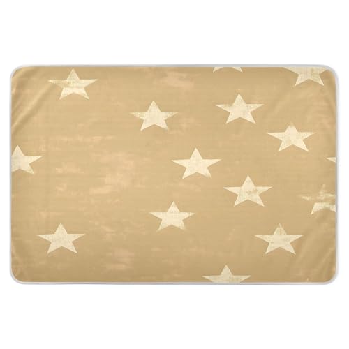 BOESI Doodle Colorful Star Pattern Waterproof Pads for Bedwetting and Incontinence, Reusable Pads, Reusable Diaper Pads for Bed, Sofa, Travel