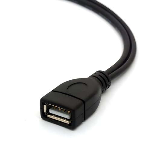 Image of USB Port Adapter, Micro OTG Cable with Power - Compatible with Streaming Sticks, Media Devices, Rii and Logitech Keyboards, Nintendo Switch, SNES, NES Classic.