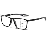 K.LAVER Photochromic Progressive Multifocus Reading Glasses for Men Women Durable Anti-Blue Light Multifocal Computer Reader TR90 Frame Transition Sunglasses With Spring Hinges No Line Eyeglasses 1.5