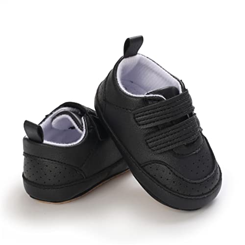 Ihpcare Baby Shoes Boys Girls Sneaker Breathable Infant Shoes Non-Slip First Walking Shoes Rubber Sole Baby Sneakers, 05 Black,12-18 Months Toddler #TOP2