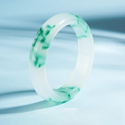 Jadeite Bangle, Natural Ice-type Emerald Color Quartzite Bracelet with Floating Flowers Design, Gift for a Girlfriend's Birthday4