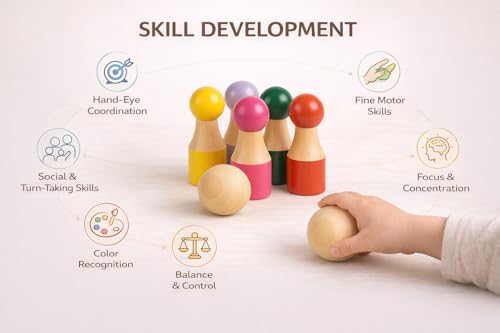 Image of Mikado - Wooden 31 Pickup Stick - Family Indoor & Outdoor Game - Hand Made Toy for Kids - Pack of One Pcs (Combo-5)