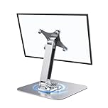 Golday 75x75mm VESA Monitor Mount Stand, M4 Anti-Loss Screws, Aluminum Alloy Base, Fits 7"-17.3" Monitors, Silver Foldable Portable Lay Flat Monitor Stand