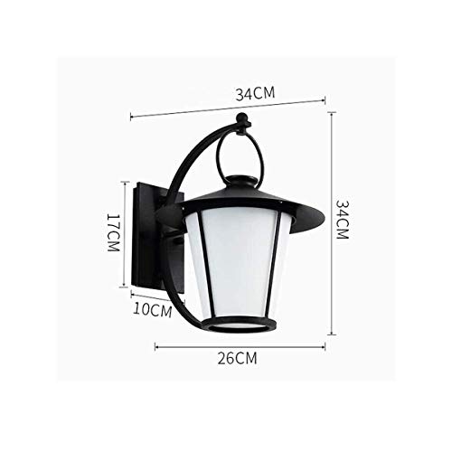 Lampe extérieure rétro étanche E27 applique en fer pour jardin et cour - 3
