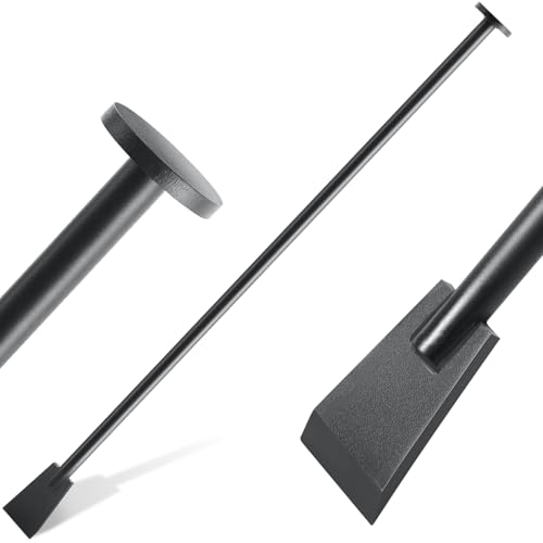 Leriton Tamping and Digging Bar Heavy Duty Steel Spud Bars Post Hole Digger Tamping Bar(Shovel Shape Black 48 Inch)