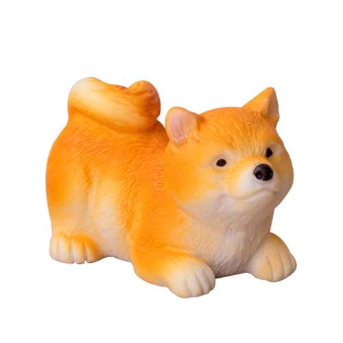 柴犬 ミニチュア フィギュア レジン 置物 ドールハウス DIY 微景観 テラリウム デスク 飾り 車内 かわいい 小物 撮影 インテリア ギフト (F)（Amazon）
