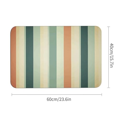 Tapis de sol confortable à rayures imprimées lavable