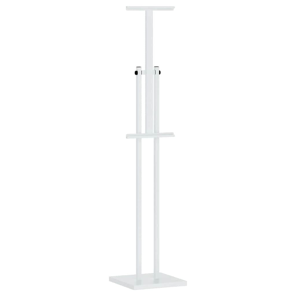 2 stands de acero blanco, 26,5 x 26,5 x 150 cm, altura ajustable para presentación, exposición, eventos, conferencias, tablón publicitario estable para interior y exterior