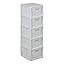 BranQ Home Essential 100% gerecycled kunststof PP, ecologisch, rek in rotan design, antraciet, 4 manden