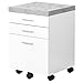 Monarch Specialties 3 Drawer File Cabinet - Filing Cabinet (White)