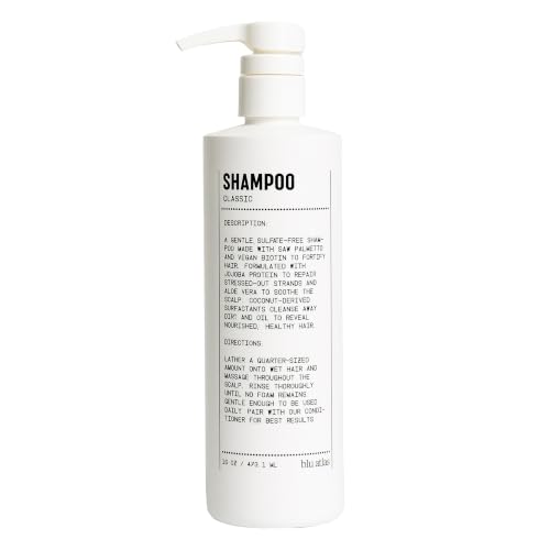 Blu Atlas Natural Shampoo for Men – Sulfate-Free, Classic Scent, 16 oz