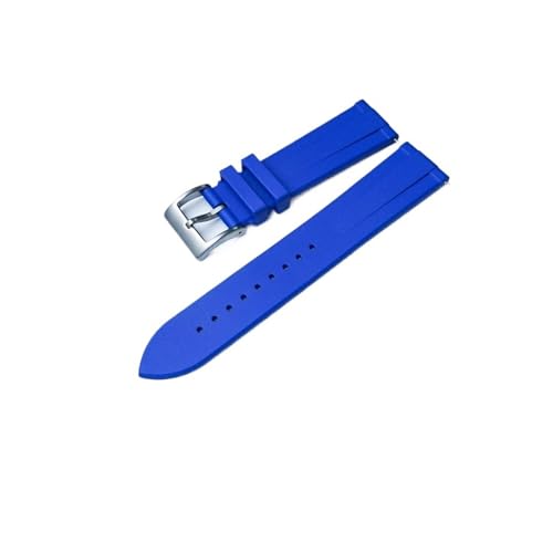 [ȓX] FKMtbfSEHb`Xgbv 20mm/22mm - TgbhNVbNtbgwbhfUC bNXΉ/IKΉ/ZCR[Ή jo[T݊(Blue,20X16MM_SILVER BUCKLE)