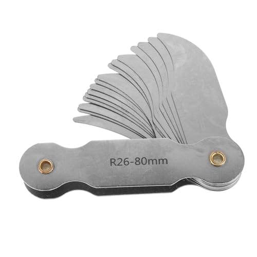 DIYEAH Medidor De Radio Metálico Portátil Duradero y Preciso Herramienta Versátil Para Medir Concavidades y Convexidades Indicador De Curvatura Accesorio Imprescindible Para Industria y t