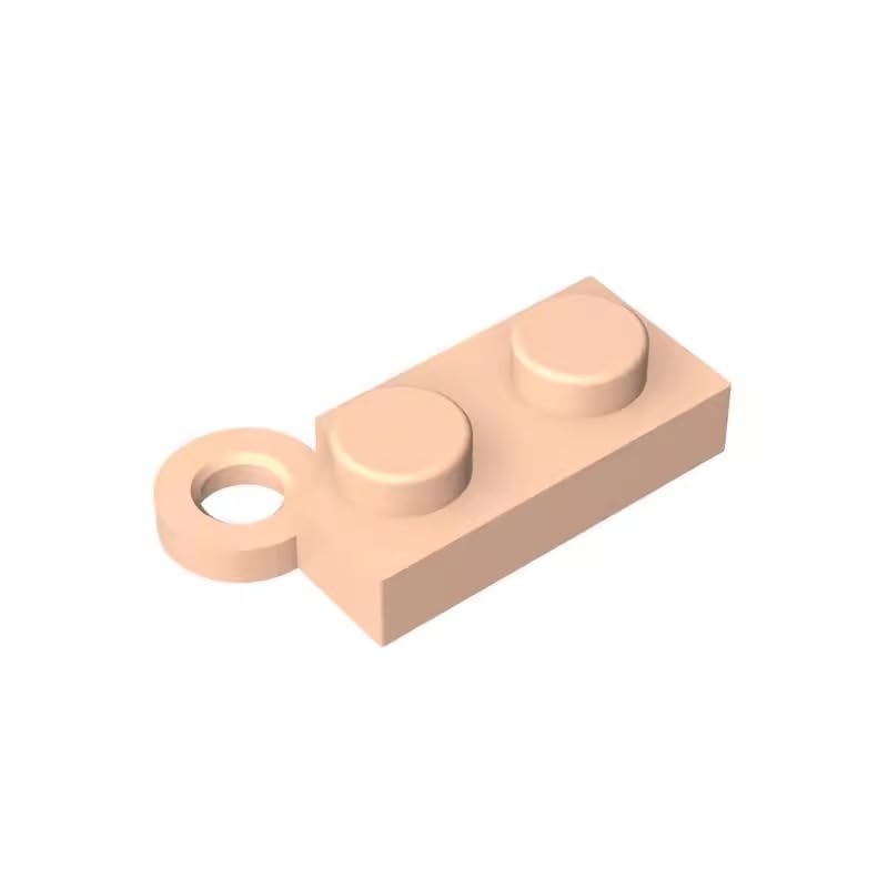 Gobricks 2429 Hinge Hinge Plate 1x4 Swivel Base 50 Pieces GDS-807 Compatible with Lego Building Blocks Color:Light Nougat โ image 1