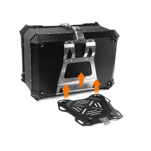 MOSYQI Porta-malas de motocicleta 55L, caixa superior de motocicleta, loja de capacete, bagagem, bol