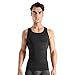 Rounderbum Seamless Compression Tank Top - Black, Large - Men’s Body Shaper, Slims Waist, Enhances Muscle Definition, Firms Chest, Improves Posture - Comfortable All-Day Support