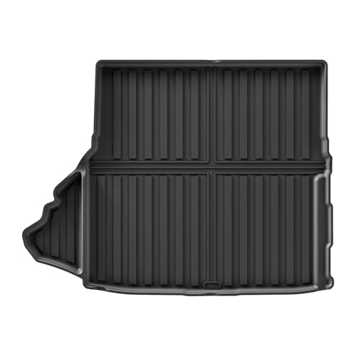 para Ford para Mustang 2015-2024 Alfombras Piso Coche Cargo Liner Trunk Pad Adecuado con Subwoofer TPE 3D Impermeable Alfombra Pie Black(Trunk 1P)