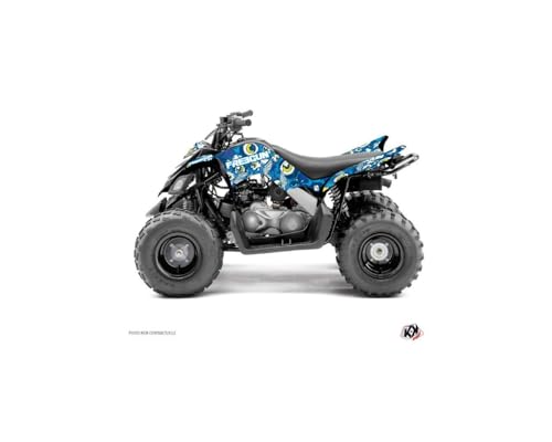 Kit déco Yamaha 90 Raptor bleu Freegun Eyed autocollant quad 2009-2023