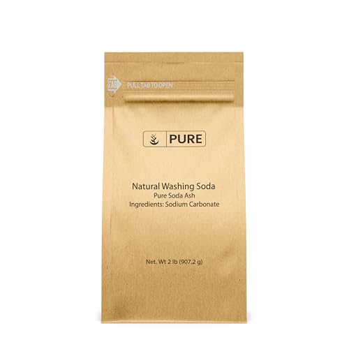 Pure Original Ingredients Natural Washing Soda (2 lb) Multipurpose Cleaner, Water Softener, Stain Remover
