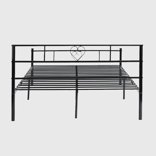 Image of Passio Metal Unique Desine King Size Bed | Metal Double Bed with Headboard & Footboard | Bed for Bedroom | Iron Black (DLY : Do It Yourself)