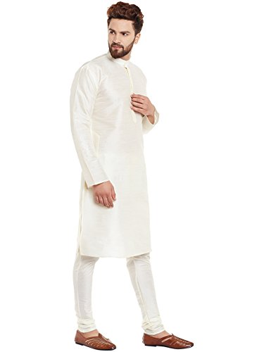 Image of SOJANYA (Since 1958 Men's Royal Blue Dupion Silk Kurta & Churidaar Pyjama