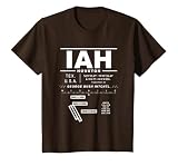 George Bush Intercontinental Airport Houston Texas IAH T-Shirt, Youth, Brown, 4T