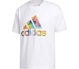 Corte UNITEfit (unisex) adidas Pride Badge tee Camiseta, Unisex Adulto, Blanco, XL