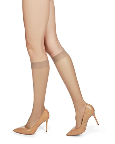 Image of MeMoi Women's Microfiber Opaque 60 Denier Knee Highs