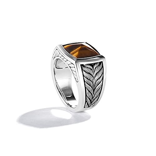 Jewelili Star Wars™ Fine Jewelry The Wookiee Men's Ring Tiger Eye Gemstone Silver2