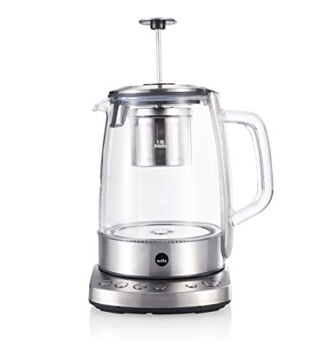 Foto von Wilfa CHA Teekocher - 2200 Watt, 1,25 Liter Fassungsvermögen, Brühdeckel mit Sieb, 4 Temperatureinstellungen, silber