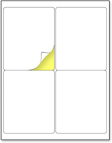 True-Ally Easy Ship Sticky Paper a4 Size Pack of 160 Labels (40 Sheets) Print Order Shipping Address Pre-Cut Labels Invoices Stickers (4 Labels in 1 Sheet)(A4ST4-40 Sheets)