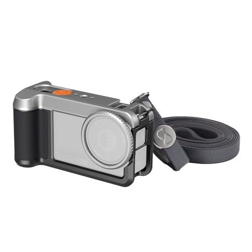 SMALLRIG Street Grip Kit for DJI Osmo Action 6 Aluminum Cage with Cold Shoe Shoulder Strap Lens Protection Ring Protective Frame with 1/4-20 Locating Holes for Street Photography - 5891