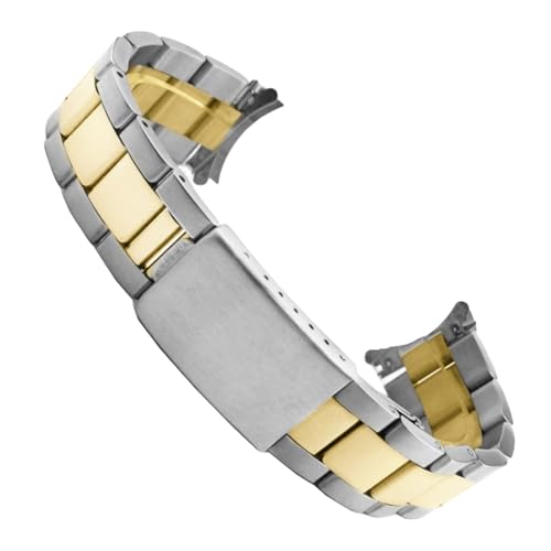 Bracelet déploiement métallique étanche en acier inoxydable avec embout courbe pour Air-King
