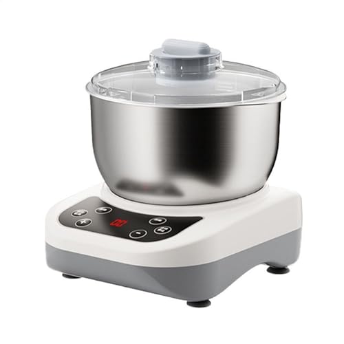 Batidora de masa, amasadora automática, 250 W, capacidad de 9 L, diseño de acero inoxidable, incluye taza medidora, función de fermentación