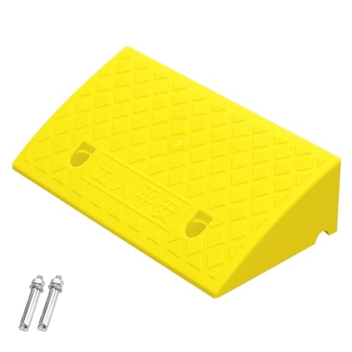 Rampa para bordillo de PVC color amarillo 49x38x16 cm