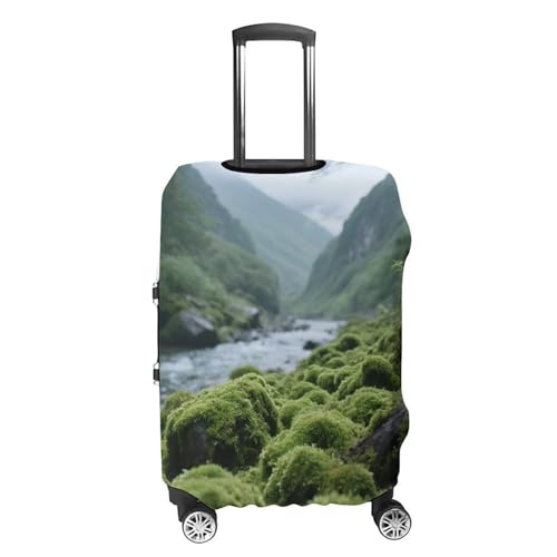 Densely Growing Plants Elastic Luggage Cover Suitcase Protector for 19-32 Inch Suitcases | Universal Stretchable Travel Bag Cover | Anti-Scratch, Washable with Zipper Closure XL4