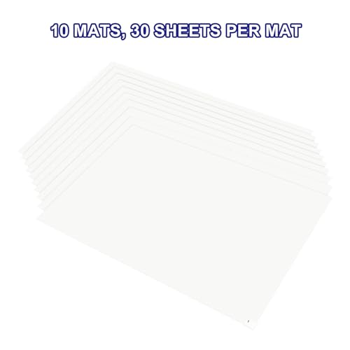 Image of uxcell 300pcs Adhesive /Sticky /Tacky Mats 24 inch x 36 inch, Case of 10 Mats, 30 Sheets Each, for Cleanroom, Warehouse, Laboratory, Capture Dirt and Dust, White