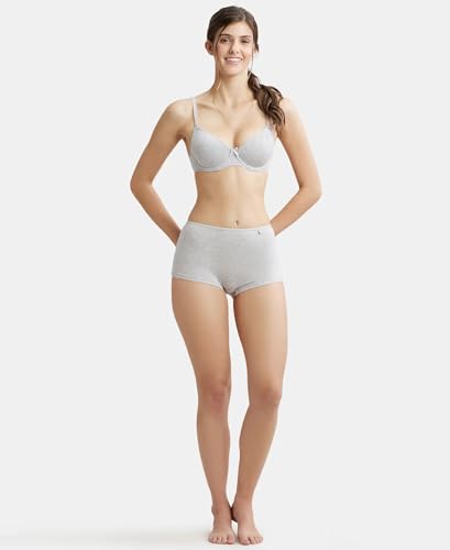 Image of Jockey 1245 Women Under-Wired Padded Super Combed Cotton Elastane Stretch Medium Coverage T-Shirt Bra with Detachable Straps