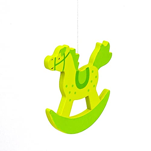 Mobile chevaux à bascule Goki idée cadeau de naissance en bois - 6