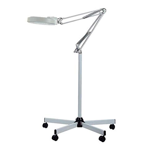 Lampadaire loupe 5X avec bras articulé amovible pour esthétique et salon