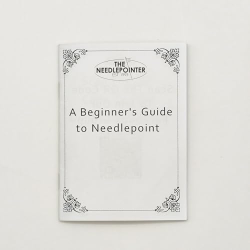 Howie's Needlepoint Round Keychain Needlepoint Kits, 18CT Printed Pattern Starter Kits, Stamped Patterns Canvas Kits(Bow, 3.3" Round) by Howie's Needlepoint - Image 5