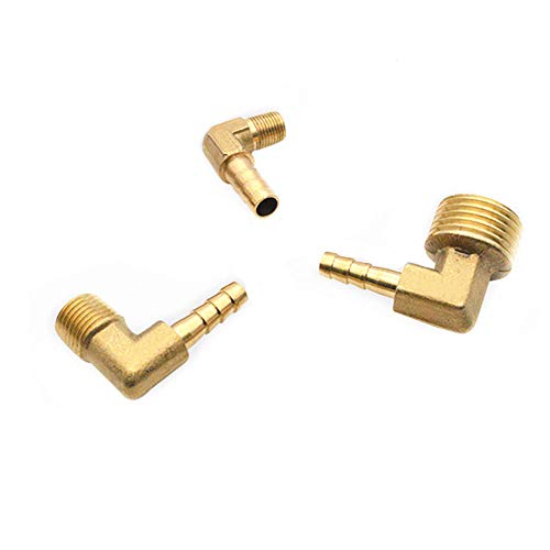 Hose Barb Id 6-19Mm 90 Degree Male Thread 1/8" 1/4" 3/8" 1/2"Bsp Elbow Brass Barbed Fitting Coupler Connector Adapter Copper 12mm 1/4"
