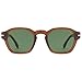 SOJOS Vintage Retro Square Polarized Sunglasses Men Trendy Womens Sun Glasses SJ2382 Brown Frame Green Lens
