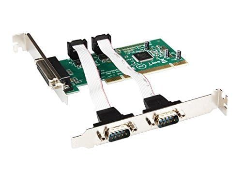 Image of BigPlayer PCI Serial & Parallel Port Expansion Card - 2 x DB9 RS232 COM Ports + 1 x DB25 LPT1 Parallel Port Adapter for Desktop PC - Compatible with Windows 11 /10 /8 /7