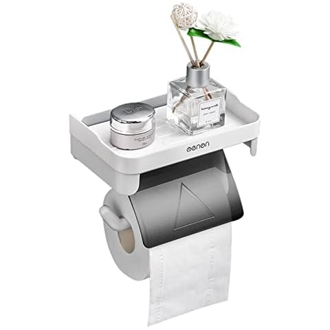 Porta asciugamani multifunzionale per asciugamani di carta, porta carta igienica impermeabile per bagno, portarotolo per installazione senza chiodi, portarotolo in plastica da cucina Cover