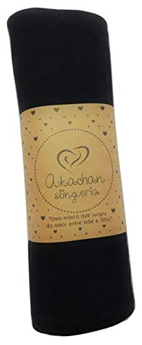 Wrap Sling Malha preto 5 mts - akachan slingueria