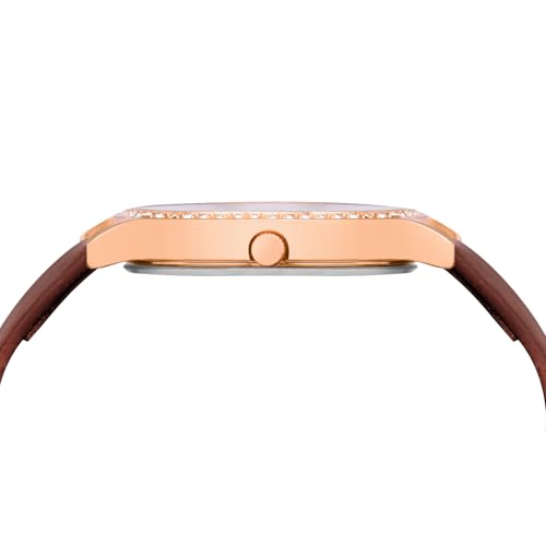 Image of LOUIS DEVIN Pink /Beige /Brown /Black Faux Leather Strap Analog Wrist Watch for Women (Silver /Rose Gold /Brown /Black Dial) | LD-CP501