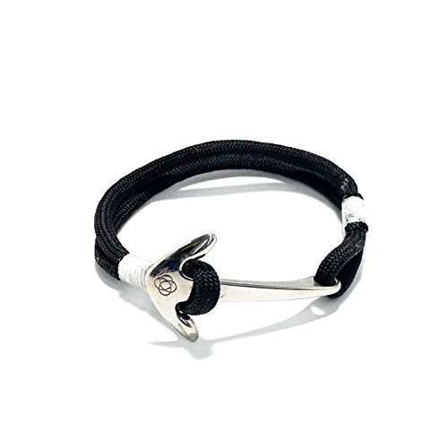Stainless Steel Anchor Bracelet Black 02