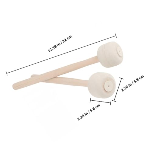 Baquetas de madera y fieltro para bombo, pack 2 miniatura 2
