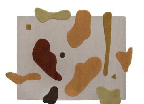 Image of Hand Made Tufted Carpet Fine Wool Floral Design Non Slip Area Rug for Your Home Weight- |20 Pound|Size-5x7 Feet (60x84 Inch)